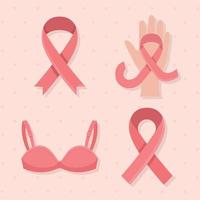 bröst cancer objekt uppsättning vektor