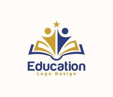 utbildning logotyp eller platt skola logotyp vektor