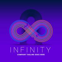 Infinity bunte Linie Logo Vorlage vektor