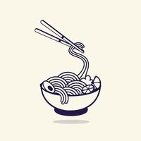 pho spaghetti vektor illustration, kvalitet vattenfärg bakgrund, premie vektor med hög kvalitet utsökt pho illustration vektor design.