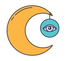 Mond und Ball mit Auge vektor