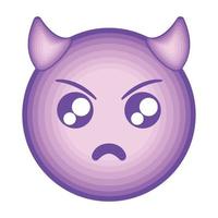 lila Teufel Emoji Design vektor