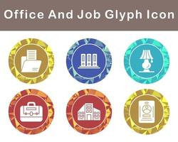 Arbeit Büro und Job Vektor Symbol einstellen