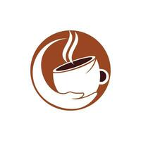 gesund Kaffee und Tee Pflege Vektor Logo Design Vorlage.