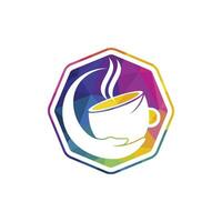 gesund Kaffee und Tee Pflege Vektor Logo Design Vorlage.