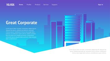 Corporate Website Header Vektor
