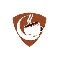 gesund Kaffee und Tee Pflege Vektor Logo Design Vorlage.