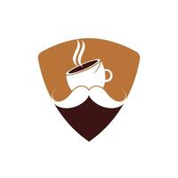 Schnurrbart Kaffee Vektor Logo Design Vorlage. kreativ Kaffee Geschäft Logo Konzept.