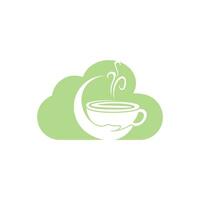 gesund Kaffee und Tee Pflege Vektor Logo Design Vorlage.