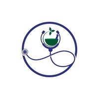Kräuter- medizinisch Vektor Logo Design Vorlage. Apotheke und medizinisch Logo Konzept.