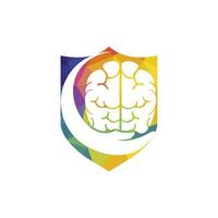 Gehirn Pflege Vektor Logo Design. Mensch Gehirn mit Hand Symbol Logo Design.