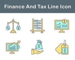 finansiera och beskatta vektor ikon uppsättning