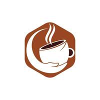 gesund Kaffee und Tee Pflege Vektor Logo Design Vorlage.