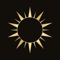 Gold Boho himmlisch Sonne Symbol Logo. einfach modern abstrakt Design zum Vorlagen, Drucke, Netz, Sozial Medien Beiträge vektor