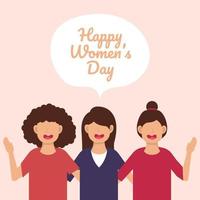 internationaler glücklicher Frauentag. vektor
