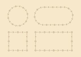 mystiker himmelsk ram med Sol, stjärnor, måne faser, halvmånar och kopia Plats. utsmyckad bohemisk magisk bakgrund samling. vektor