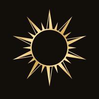 golden himmlisch Sonne Symbol Logo. einfach modern abstrakt Design zum Vorlagen, Drucke, Netz, Sozial Medien Beiträge vektor