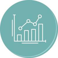 Bar Diagramm einzigartig Vektor Symbol