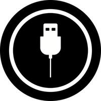 einzigartiges USB-Kabel-Vektorsymbol vektor