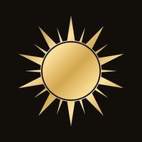 golden himmlisch Sonne Symbol Logo. einfach modern abstrakt Design zum Vorlagen, Drucke, Netz, Sozial Medien Beiträge vektor