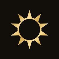 golden himmlisch Sonne Symbol Logo. einfach modern abstrakt Design zum Vorlagen, Drucke, Netz, Sozial Medien Beiträge vektor