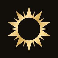 Gold Boho himmlisch Sonne Symbol Logo. einfach modern abstrakt Design zum Vorlagen, Drucke, Netz, Sozial Medien Beiträge vektor
