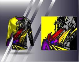 tshirt sporter design för tävlings jersey cykling fotboll gaming vektor