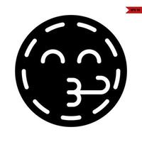 Emoticon-Glyphe-Symbol vektor