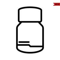 Flasche Droge Linie Symbol vektor