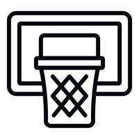 basketboll styrelse ikon översikt vektor. affär varor vektor