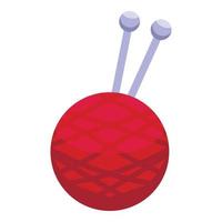 Stricken Ball Symbol isometrisch Vektor. Erwachsene Pflege vektor