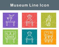 museum vektor ikon uppsättning
