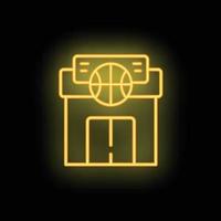Basketball Geschäft Symbol Neon- Vektor
