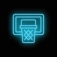 Basketball Tafel Symbol Neon- Vektor