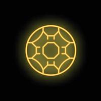 Fußball Ball Symbol Neon- Vektor