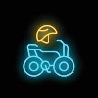Kind Fahrrad Verkauf Symbol Neon- Vektor