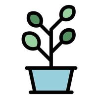 Samen Pflanze Topf Symbol Vektor eben