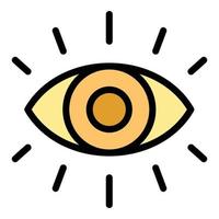Auge spirituell Symbol Vektor eben