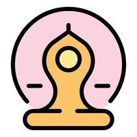 Buddhist trainieren Symbol Vektor eben