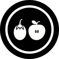 Früchte und Gemüse einzigartig Vektor Symbol
