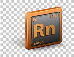 radon kemiskt element vektor