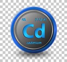 kadmium kemiskt element vektor
