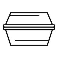 Lieferung Box Symbol Gliederung Vektor. schnell Essen vektor