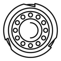 Auto Platte Kupplung Symbol Gliederung Vektor. Teller Kit vektor