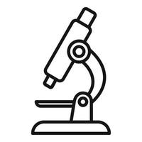 covid Prüfung Mikroskop Symbol Gliederung Vektor. Corona Labor vektor