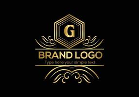 första brev lyx logotyp mall i vektor konst för restaurang och Övrig vektor illustration