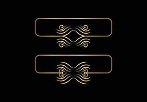 golden kalligraphisch Design Elemente. Gold Speisekarte und Einladung Grenze, Rahmen, Teiler, Seite Dekor. vektor