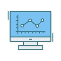 linje Diagram vektor ikon