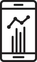 Liniensymbol für Statistiken vektor