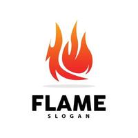 rot Flamme Logo, Verbrennung Hitze Feuer Vektor, Feuer Logo Vorlage Symbol Design vektor